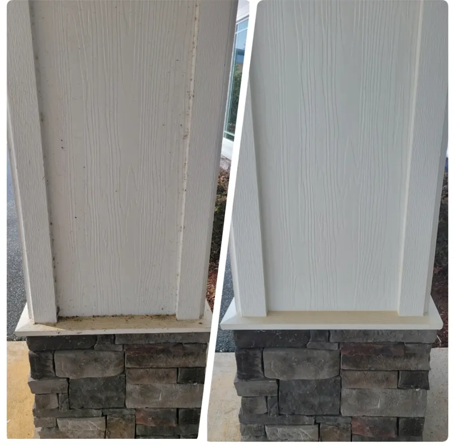 Column before and after